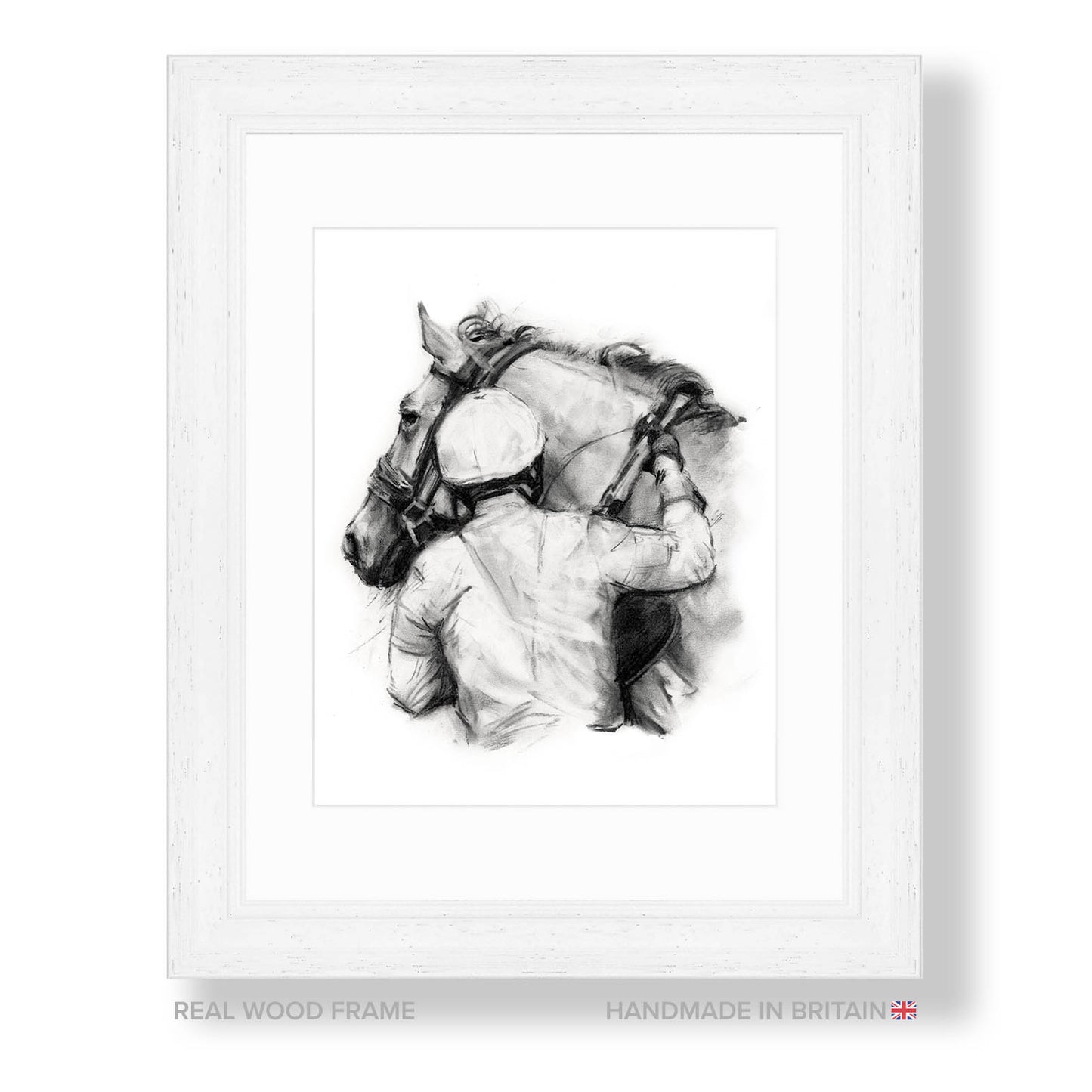 Racehorse and Jockey Study I (Charity Print)