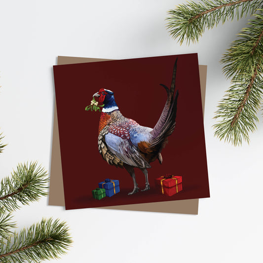 Christmas Pheasant Greetings Card