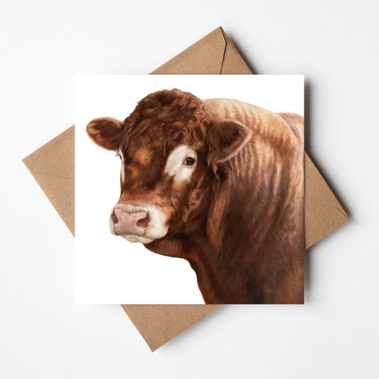 Hullabaloo - Bull Greetings Card