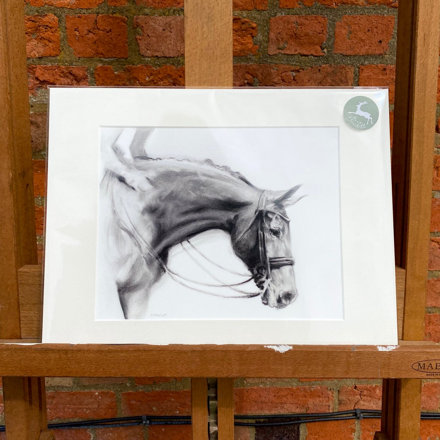 The Long Rein (Charcoal Study)