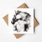 Racehorse & Jockey Study I - Horse Racing Greetings Card